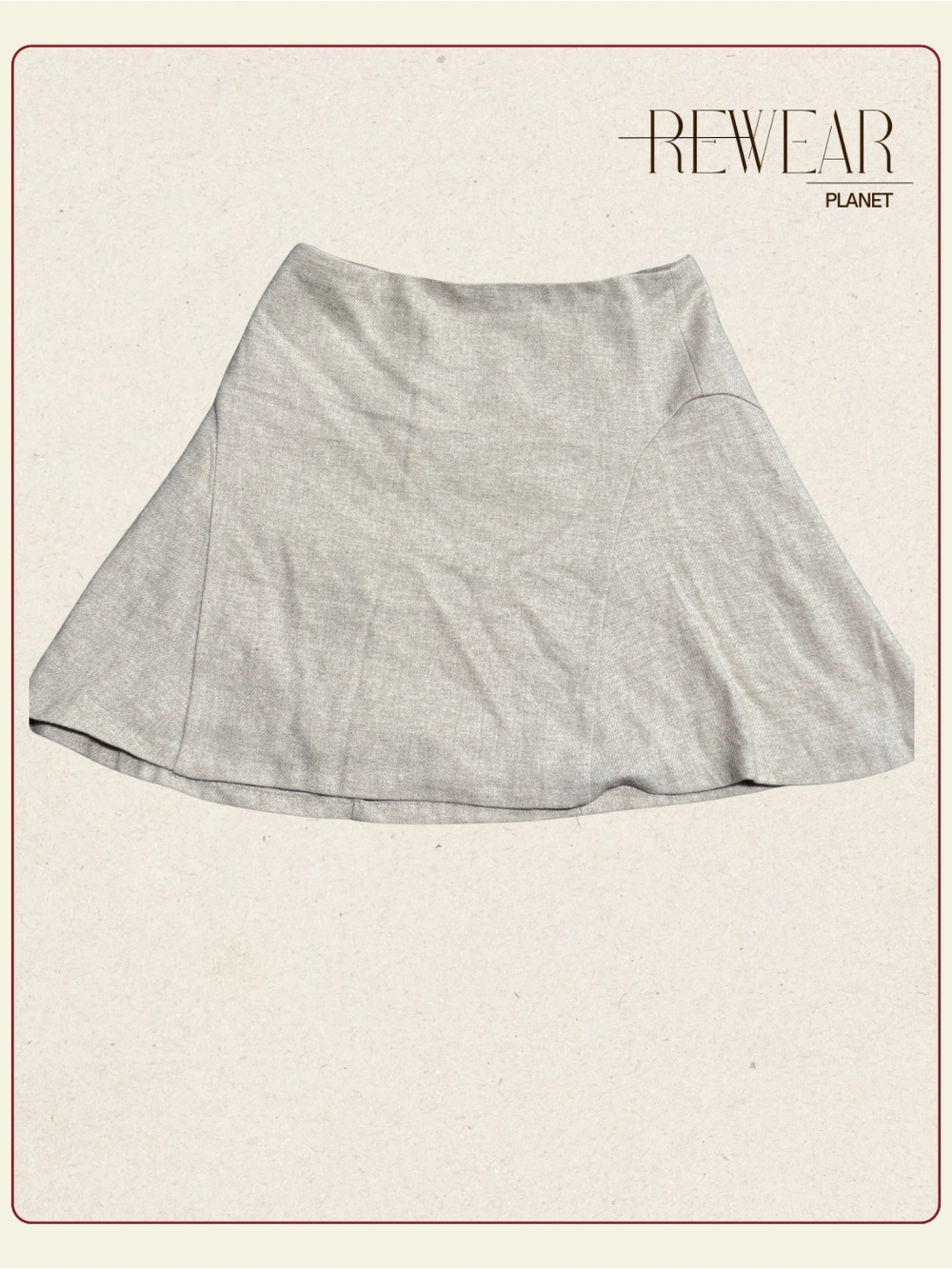 Massimo Dutti Beige A-Line Mini Skirt Size 40 EU / US 8 Excellent Condition